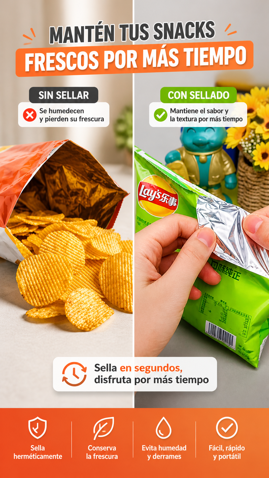Sellador Térmico Portátil – Mantén tus snacks frescos siempre